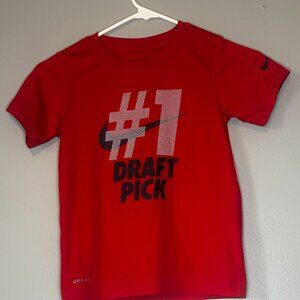 Nike Dri-FIT Kids Tee Youth 7/L | #1 Draft Pick Swoosh Logo Short Sleeve Shirt